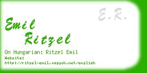 emil ritzel business card